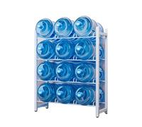 Portabottiglie For Acqua In Acciaio Al Carbonio For Impieghi Gravosi, For In Metallo For A 3 File(White,4tier)