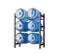 Portabottiglie For Refrigeratore D'acqua, Impilabile, A Pavimento, For Da 4-10 O 5 Galloni(Black,3tier)