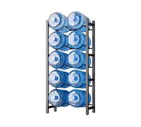 Portabottiglie For Refrigeratore D'acqua, Impilabile, A Pavimento, For Da 4-10 O 5 Galloni(Black,5tier)