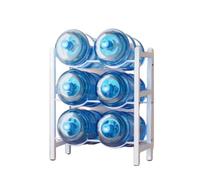 Portabottiglie For Refrigeratore D'acqua, Impilabile, A Pavimento, For Da 4-10 O 5 Galloni(White,3tier)