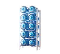 Portabottiglie For Refrigeratore D'acqua, Impilabile, A Pavimento, For Da 4-10 O 5 Galloni(White,5tier)