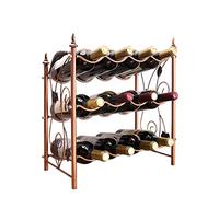 Portabottiglie impilabile a 3 strati con design moderno a forma di uva, in metallo, per 12 bottiglie, scaffale per vino, 42 x 23 x 46,5 cm