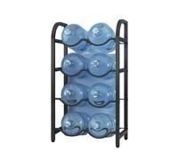 Portabottiglie Impilabile, For Refrigeratori D'acqua, A Pavimento, For Ufficio, Casa, Facile Da Usare(Black,4tier)