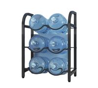 Portabottiglie Impilabile, For Refrigeratori D'acqua, A Pavimento, For Ufficio, Casa, Facile Da Usare(Black,3tier)