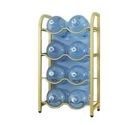 Portabottiglie Impilabile, For Refrigeratori D'acqua, A Pavimento, For Ufficio, Casa, Facile Da Usare(Gold,4tier)