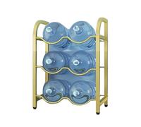 Portabottiglie Impilabile, For Refrigeratori D'acqua, A Pavimento, For Ufficio, Casa, Facile Da Usare(Gold,3tier)