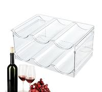 Portabottiglie impilabile | Supporto trasparente a strati con design antiscivolo robusto e impilabile | Ideale per dispensa della cucina, sotto il lavandino, mensola 'armadio, bancone o cibo