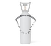 Portabottiglie in acciaio inox CO2 con catena da 2 a 10 kg | Supporto da parete per bottiglie riutilizzabili | Supporto da parete per bottiglie di anidride carbonica Co² | Bombole di gas stoccaggio