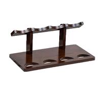 Portabottiglie in legno a 1 livello per 5 bottiglie di vino, autoportante, per soggiorno, cucina, bar, 45,7 cm, elegante espositore per vino.