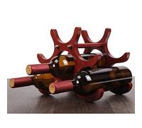 Portabottiglie in legno industriale retrò portabottiglie da appendere alla parete espositore/mensola decorativa da parete per cucina/bar/ristorante per gli amanti del vino (colore: rosso Dimensioni: