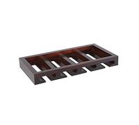 Portabottiglie in legno massello da appendere a casa calice sottosopra portabottiglie multi-formato facile da installare piccolo (dimensioni: 58 x 25 x 5 cm)