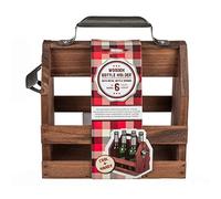 Out of the blue Portabottiglie in Legno per 6 Bottiglie da 33cl con apribottiglie in Metallo