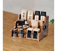 Portabottiglie in Legno, Porta Spezie, Mensola Espositiva per Bar,