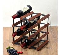 Portabottiglie in Legno, Ripiani in Metallo, Organizer Compatto E Resistente for Bottiglie di Vino, da Tavolo O da Bancone, for Cucina/Bar(41.5 * 23.5 * 22.5)