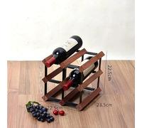 Portabottiglie in Legno, Ripiani in Metallo, Organizer Compatto E Resistente for Bottiglie di Vino, da Tavolo O da Bancone, for Cucina/Bar(22.5 * 23.5 * 22.5cm)