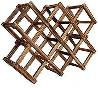 Portabottiglie in legno rosso 3/10 supporto per bottiglie di vino da cucina bar mensola pieghevole in legno portabottiglie portabottiglie interessante vita