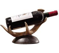 Portabottiglie in legno semplice con corna di vino creativo in stile europeo per soggiorno, casa e lavoro, espositore per vino da solo
