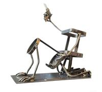 Portabottiglie in metallo a forma di teschio con design steampunk, per vino, whisky, birra, conservazione ed esposizione, 2 in 1, divertente, in metallo, per bevande e bottiglie di vino (grigio)