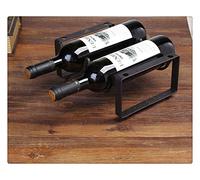 Portabottiglie in metallo creativo da bar espositore in ferro per 2/3/4 bottiglie supporto da cucina vino whisky stand organizzatore per gli amanti del vino (colore: 3 bottiglie 1 strato)