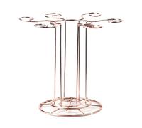 Portabottiglie in Metallo, Portabicchieri da Vino, Design 2 in 1, Solido e Durevole, Non Richiede Montaggio, per Bar/soggiorno/cucina di Casa(Pink)