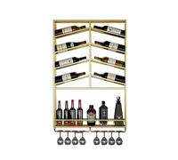 Portabottiglie in metallo Scaffale da bar a parete Portabicchieri da vino Mini Bar Armadietto per liquori Scaffale per bottiglie da bar Scaffale per whisky per bar Cucina Soggiorno Ristorant