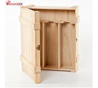 PORTABOTTIGLIE Legno 3 posti triplo vino cassetta cantinetta regalo decoupage
