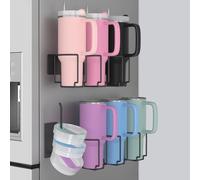 Portabottiglie magnetico Stanley da 1,18 l, con manico, porta bicchieri magnetico da usare sul frigorifero, organizer per coperchio del bicchiere, ideale per frigorifero e parete