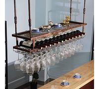 portabottiglie Montaggio a parete - Portabicchieri da vino sotto il ripiano Scaffale da bar Vino Champagne Porta calice Portacalici da soffitto Accessori da bar