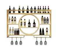 Portabottiglie montate a parete, porta d'altura, portamette per vetro a muro di champagne a parete, porta bottiglia di ferro multifunzionale, porta in vetro di vino, ripiani a barre per bottiglie