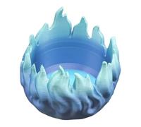 Portabottiglie per Bevande - Copri Lattina Decorativo Stampato 3D,Design Sfumatura Fiamma Blu con Portabicchieri Termico | Per Bevande Standard Slim da 350ml e Bottiglie da Tavolo