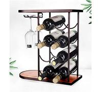 Portabottiglie per bicchieri da vino in legno da banco in legno massello refrigeratore per vino espositore decorativo porta tazza di vino sottosopra armadietto per vino domestico 32 cm (colore: 42 cm)