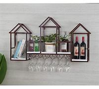 Portabottiglie per bicchieri da vino in legno massello portabottiglie a parete decorazione per sala da pranzo da parete portabottiglie per vino D vita interessante