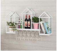 Portabottiglie per bicchieri da vino in legno massello portabottiglie a parete decorazione per sala da pranzo da parete portabottiglie per vino D vita interessante