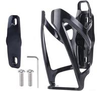 Portabottiglie per bicicletta con scomparto nascosto per dispositivo per bici da strada e mountain bike, montaggio sicuro, struttura in policarbonato nero, 7,5 x 6 cm, copertura anteriore stile (A)