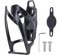 Portabottiglie per bicicletta con scomparto nascosto per dispositivo per bici da strada e mountain bike, montaggio sicuro, struttura in policarbonato nero, 7,5 x 6 cm, copertura anteriore stile (B)