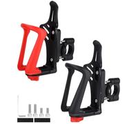 Portabottiglie per bicicletta, portabottiglie per moto, in plastica, con supporto girevole a 360°, per telaio e manubrio, per MTB, scooter, sedia a rotelle, moto, passeggino