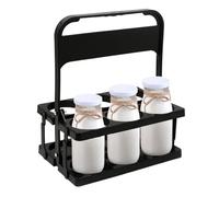 Portabottiglie per latte - Portabottiglie per birra con organizer per biberon a 6 fori | Supporto riutilizzabile per organizer per bottiglie di latte, forchetta pieghevole per bottiglia di vino con