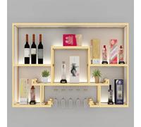 Portabottiglie per sala da pranzo a parete in metallo, moderno porta in vetro di vino a sospensione industriale, portabottiglie a parete montata a parete, porta di vino a parete per bottiglie di vino,