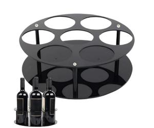 Portabottiglie per sciroppo di caffè, girevole per sciroppo di caffè, organizer circolare per dolcificanti, vassoio per dolcificante da 360 gradi, contenitore per 7 bottiglie, vassoio per esposizione