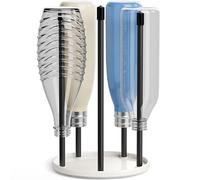 Portabottiglie per SodaStream - Scolabottiglie premium in ceramica con vassoio di sgocciolamento per 5 bottiglie SodaStream Crystal | Emil Bianco