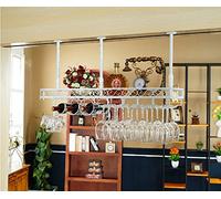 Portabottiglie per vini Giaccia di vino in metallo/Porta di vino rosso appeso/supporto in vetro a testa in giù/bar creativo/porta del vino appeso (colore: 3, dimensioni: 60 * 25 * 32 cm) Aqiong