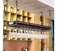Portabottiglie per vino casa rossa Red Glass Restaurant Bar Organizzare l'arte in ferro da cucina, supporto per bicchieri da vino sospeso, piattaforma per una griglia, porta bottiglia di vino con