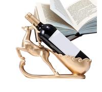 Portabottiglie per vino di cervo,Supporto per bottiglia di vino di alce - Cervo che tira un carrello Statua animale Mostra - Scaffale unico di stoccaggio 'esposizione del vino