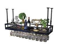 Portabottiglie per vino display calino per calcio di chimica Display di stoccaggio del soffitto impiccato unità appiccicata per arredamento robusto Accessori per barre di applicazione (nero) Octopus