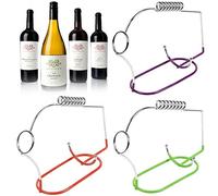 Portabottiglie per vino e champagne, cromato, barra in metallo, Dimensioni 25 x 8,5 x 20 cm