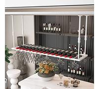 Portabottiglie per vino portandegna per vino appeso supporto in vetro di ferro a parete montata per vino a testa in giù per le tazze di vino decorazione scaffale per la casa per la casa ristoranti