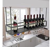 Portabottiglie per vino unità di vino portatore a poppa del vino a impiccagione porta da vino supporto di vetro regolabile altezza da champagne gallieverili a vasca per ripiani galleggianti, per bar,