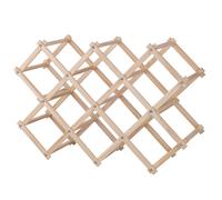 Portabottiglie pieghevole, 10 bottiglie, legno di Pino, SìChef