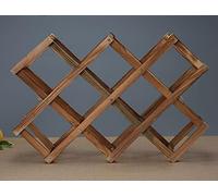 Portabottiglie pieghevole in legno, elegante espositore per 3/6/10 bottiglie, decorazione perfetta per la casa, design salvaspazio per gli appassionati di vino