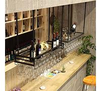 Portabottiglie, porta in bicchiere di vino appeso, porta vino a bordo bar, rastrelliera per tazza sospesa, rastrelliera moderna di tazza minimalista, scaffale di stoccaggio del vino regolabile in